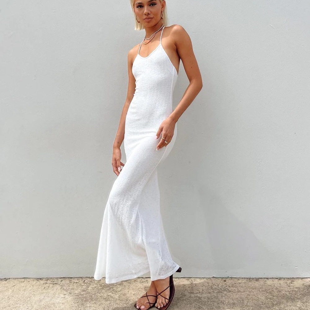 PRINCESS POLLY ELLERY MAXI DRESS WHITE, SIZE 6